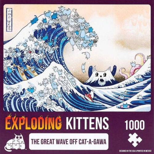 Exploding Kittens - Puzzle - The Great Wave off Cat-a-gawa