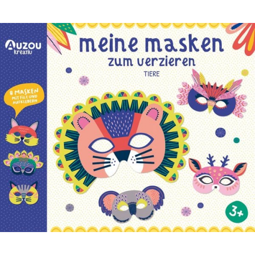 Auzou - Meine Tiermasken zum Verzieren