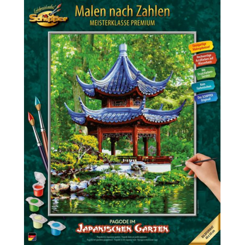 Schipper Malen-nach-Zahlen - Meisterklasse - Premium - Pagode im japanischen Garten