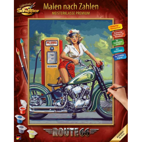 Schipper 609130875 - Malen nach Zahlen, Route 66, 40 x 50 cm