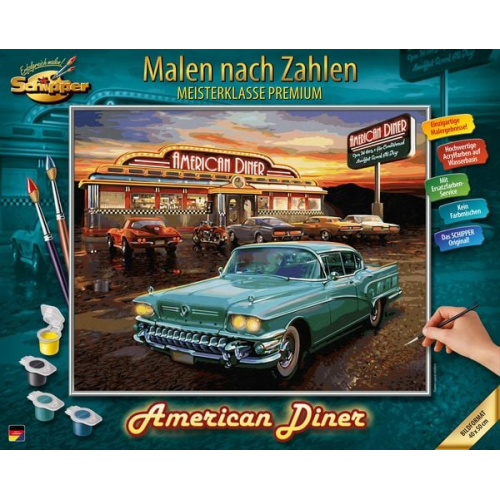 Schipper 609130877 - Malen nach Zahlen, American Diner, 40 x 50 cm