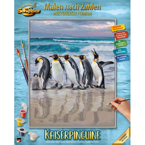 Schipper 609130887 - Malen nach Zahlen, Kaiserpinguine, 40 x 50 cm