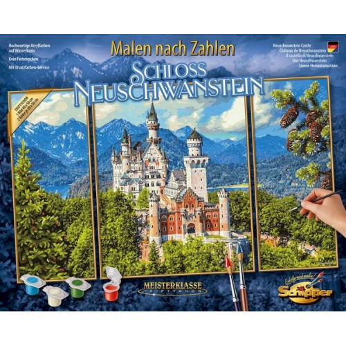 Schipper Malen-nach-Zahlen - Triptychon - Schloss Neuschwanstein