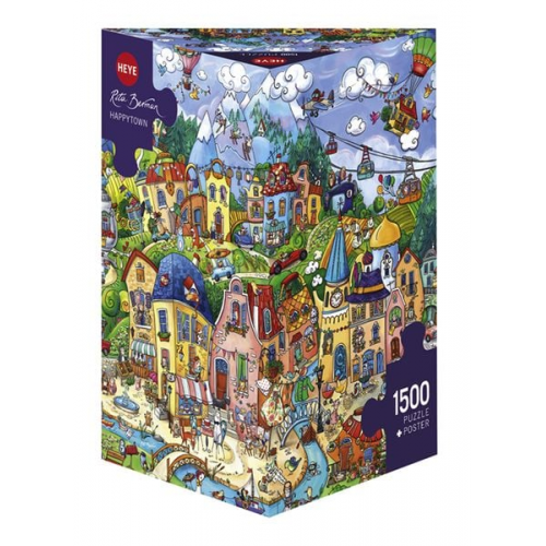 Heye - Triangularpuzzle - Happytown, 1500 Teile