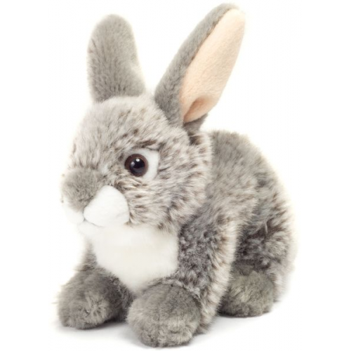 Hase sitzend grau, 18 cm