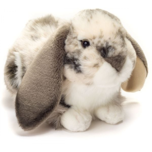 Teddy-Hermann - Hase sitzend grau weiß gescheckt 30 cm