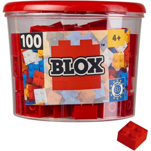 Simba 104114111 - Blox, 100 rote Bausteine