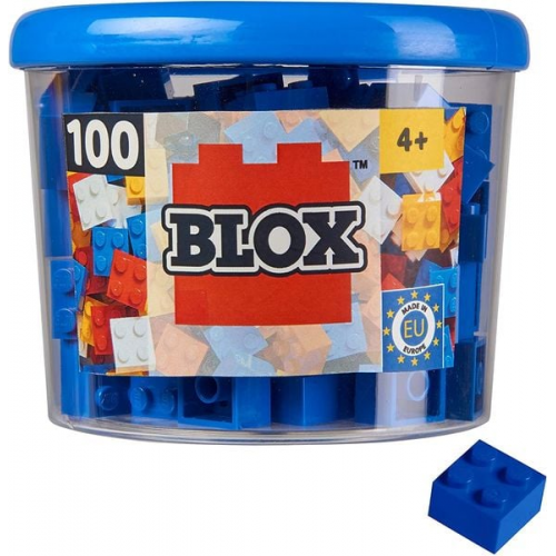 Simba 104114112 - Blox, 100 blaue Bausteine