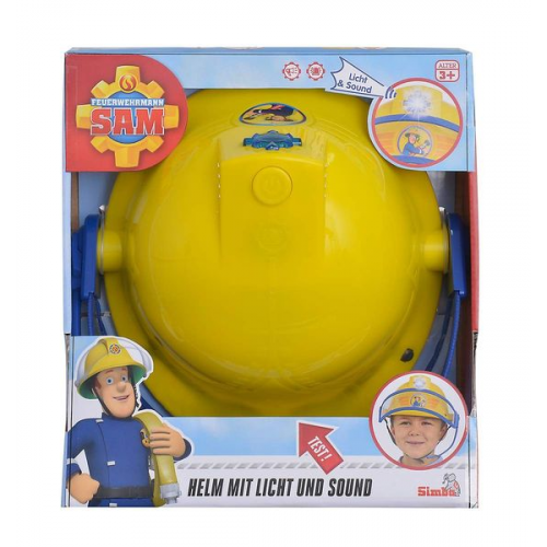 Simba 109252365 - Feuerwehrmann Sam Feuerwehr Helm mit Funktion