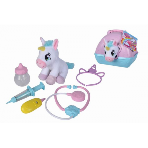 Simba 105542140 - Doktorkoffer mit Plüsch Einhorn, 20cm