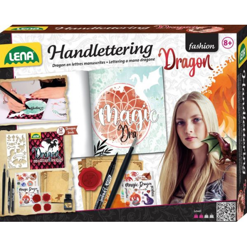 Lena - Dragon Handlettering, Faltschachtel