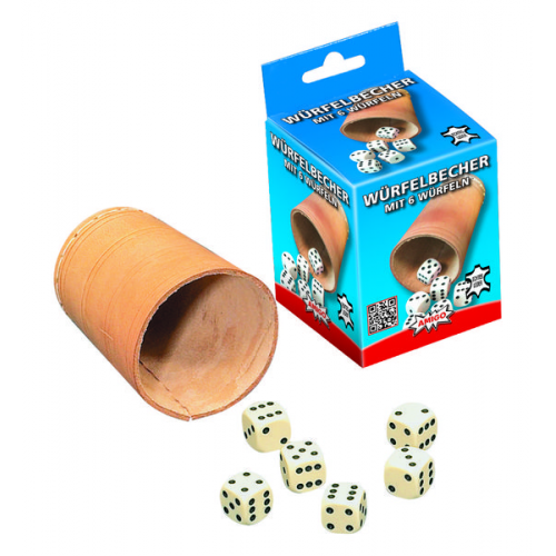 Amigo Spiele - Würfelbecher 8.4cm, 6 Würfel