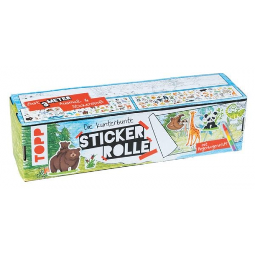 Kunterbunte Stickerrolle