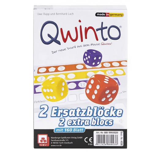 Nürnberger Spielkarten - Qwinto - Ersatzblockblöcke 2er