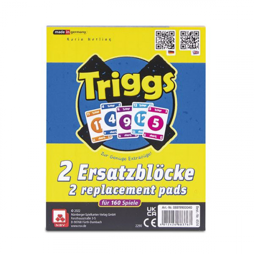 ASS 130014477 - Triggs, 2 Ersatzblöcke für 160 Spiele, Zusatzblöcke