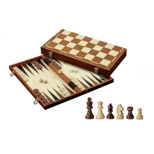 Schach-Backgammon-Dame-Set, Feld 40 mm