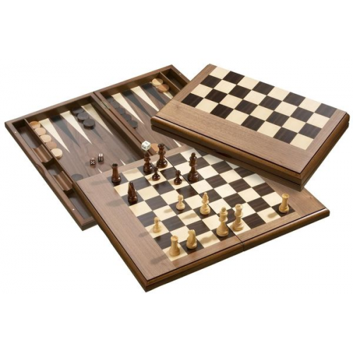 Philos - Schach-Backgammon-Dame-Set, Magnetverschluss