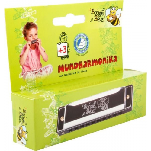 Boogie Bee Mundharmonika Metall, 10,5 cm