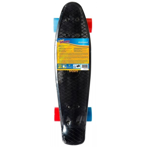 New Sports Kickboard, schwarz blau/orange, ABEC 7