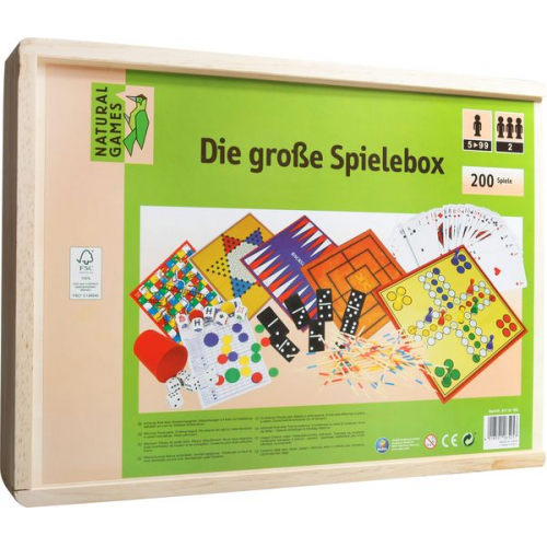 Natural Games Holz-Spielesammlung 200 in 1