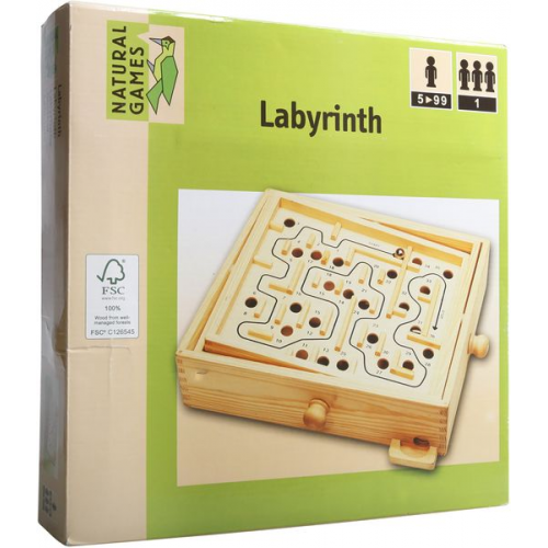 Natural Games Holz Labyrinth 30 x 25,5 cm