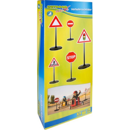 Outdoor Active Verkehrsschilder 5-teilig, Höhe 65cm