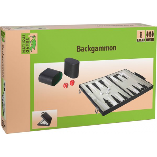 Natural Games Backgammon Kunstleder 47x37 cm