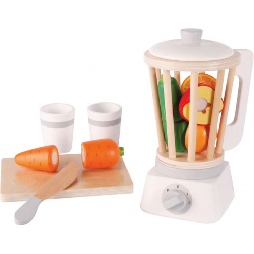 Beeboo Kitchen Holz Standmixer mit Zubehör, 15-teilig