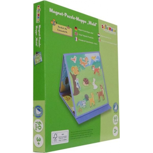 SpielMaus Holz Magnet Puzzle Mappe, 3 Stück