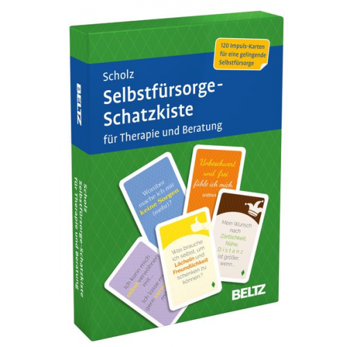 Selbstfürsorge-Schatzkiste für Therapie und Beratung, 120 Karten