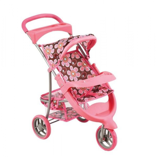 Bino 82920 - Puppenwagen, Puppen Buggy, Jogger, rosa