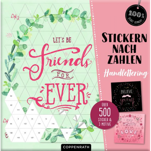 Stickern nach Zahlen Handlettering-Look