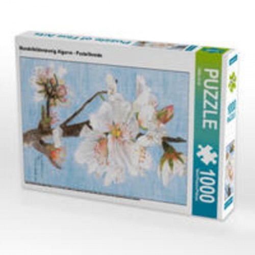 CALVENDO Puzzle Mandelblütenzweig Algarve - Pastellkreide 1000 Teile Lege-Größe 48 x 64 cm Foto-Puzzle Bild von Ulrike Kröll