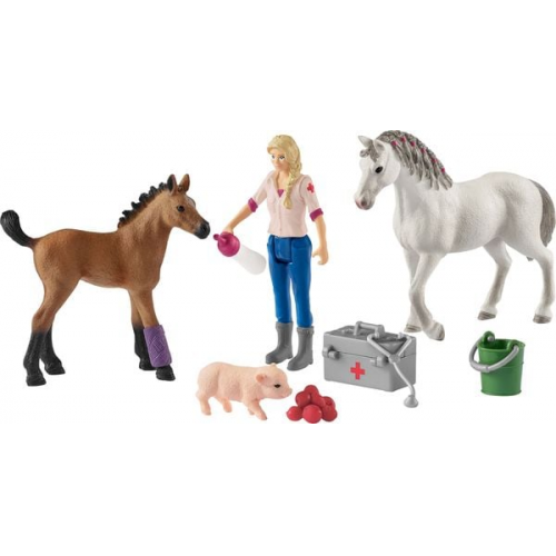 Schleich Farm World 42486 - Arztbesuch bei Stute und Fohlen