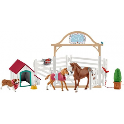 Schleich Horse Club 42458 - Hannahs Gastpferd mit Hündin Ruby