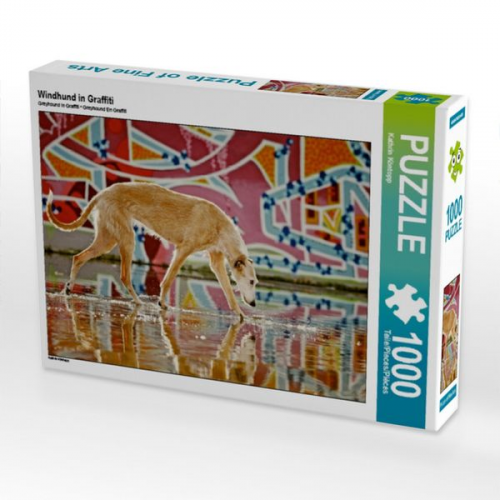 Windhund in Graffiti (Puzzle)