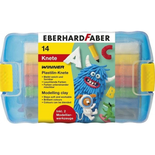 Eberhard Faber 572010 - Plastilin-Knete, inklusive 2 Modellierwerkzeuge