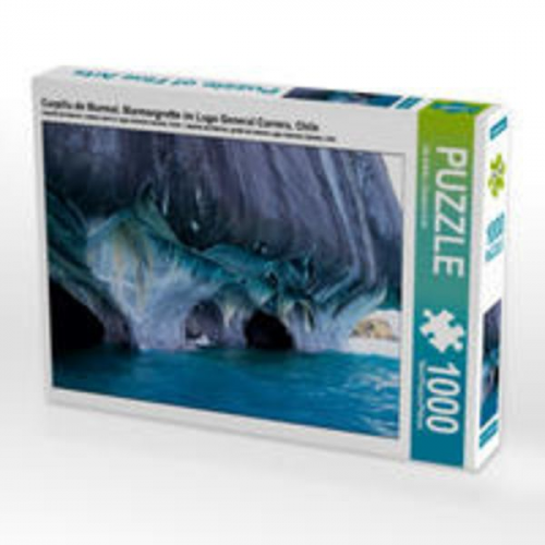 CALVENDO Puzzle Carpilla de Marmol, Marmorgrotte im Lago General Carrera, Chile 1000 Teile Lege-Größe 64 x 48 cm Foto-Puzzle Bild von Ute Köhler