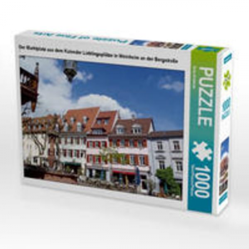 CALVENDO Puzzle Der Marktplatz aus dem Kalender Lieblingsplätze in Weinheim an der Bergstraße 1000 Teile Lege-Größe 64 x 48 cm Foto-Puzzle Bild von Il