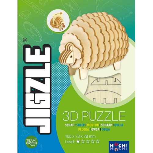 Huch Verlag - 3D Puzzle - JIGZLE Schaf