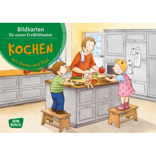 Kochen mit Emma und Paul. Kamishibai Bildkartenset