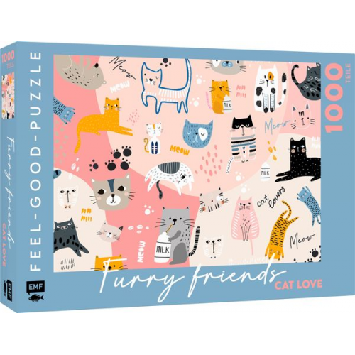 Feel-good-Puzzle 1000 Teile - FURRY FRIENDS: Cat love