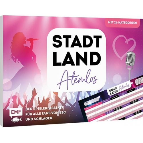 Stadt, Land, Atemlos (Schlager Edition) - Der Spieleklassiker für alle Fans von ESC und Schlager - von Helene Fischer über Udo Jürgens bis Beatrice Eg