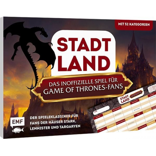 Stadt, Land, das inoffizielle Spiel für Game of Thrones-Fans - Der Spieleklassiker für Fans der Häuser Stark, Lannister und Targaryen