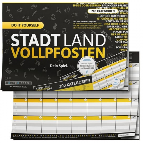 Denkriesen - Stadt Land Vollpfosten® Do It Yourself Edition – "Dein Spiel."