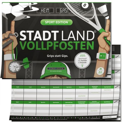 Denkriesen - Stadt Land Vollpfosten® - Sport Edition "grips Statt Gips." - A4