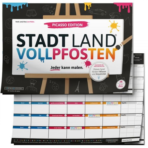 DENKRIESEN - Stadt Land VOLLPFOSTEN® - Picasso Edition - Mal Stadt Land FLUSS ZUM MALEN