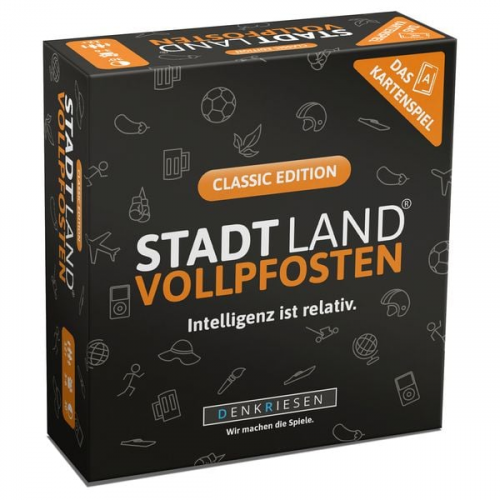 DENKRIESEN - STADT LAND VOLLPFOSTEN® - Das Kartenspiel - CLASSIC EDITION "Intelligenz ist relativ"