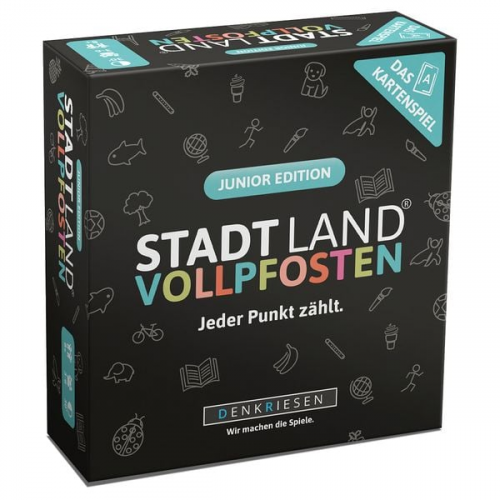 Denkriesen - Stadt Land Vollpfosten® - das Kartenspiel - Junior Edition "jeder Punkt Zählt."