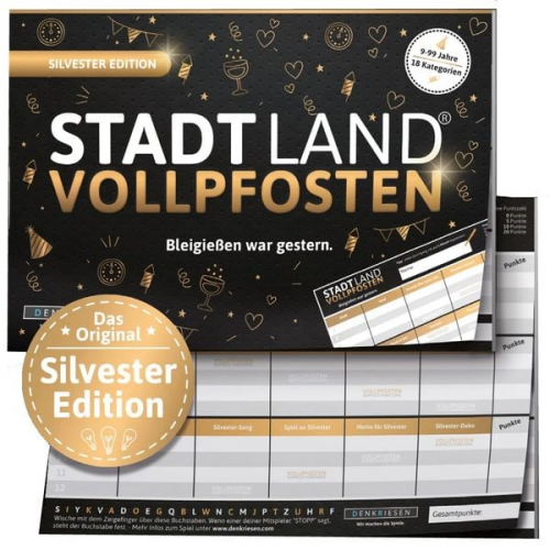 Denkriesen - Stadt Land Vollpfosten® - Silvester Edition - "bleigießen War Gestern."